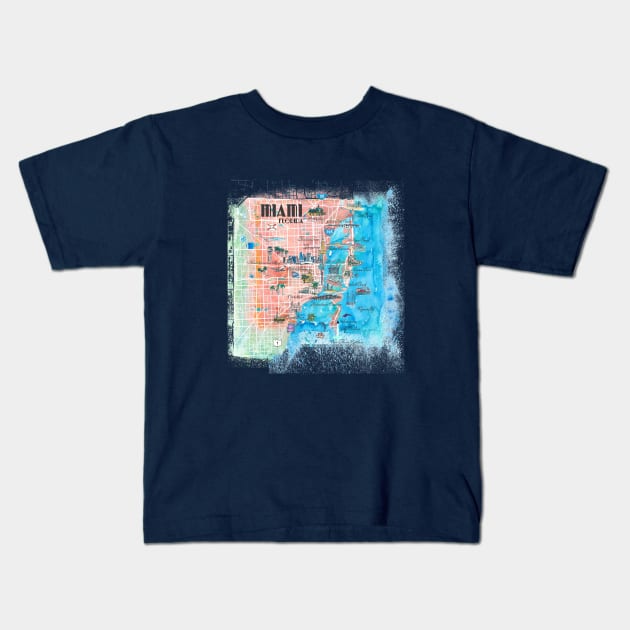 Miami, Florida Kids T-Shirt by artshop77